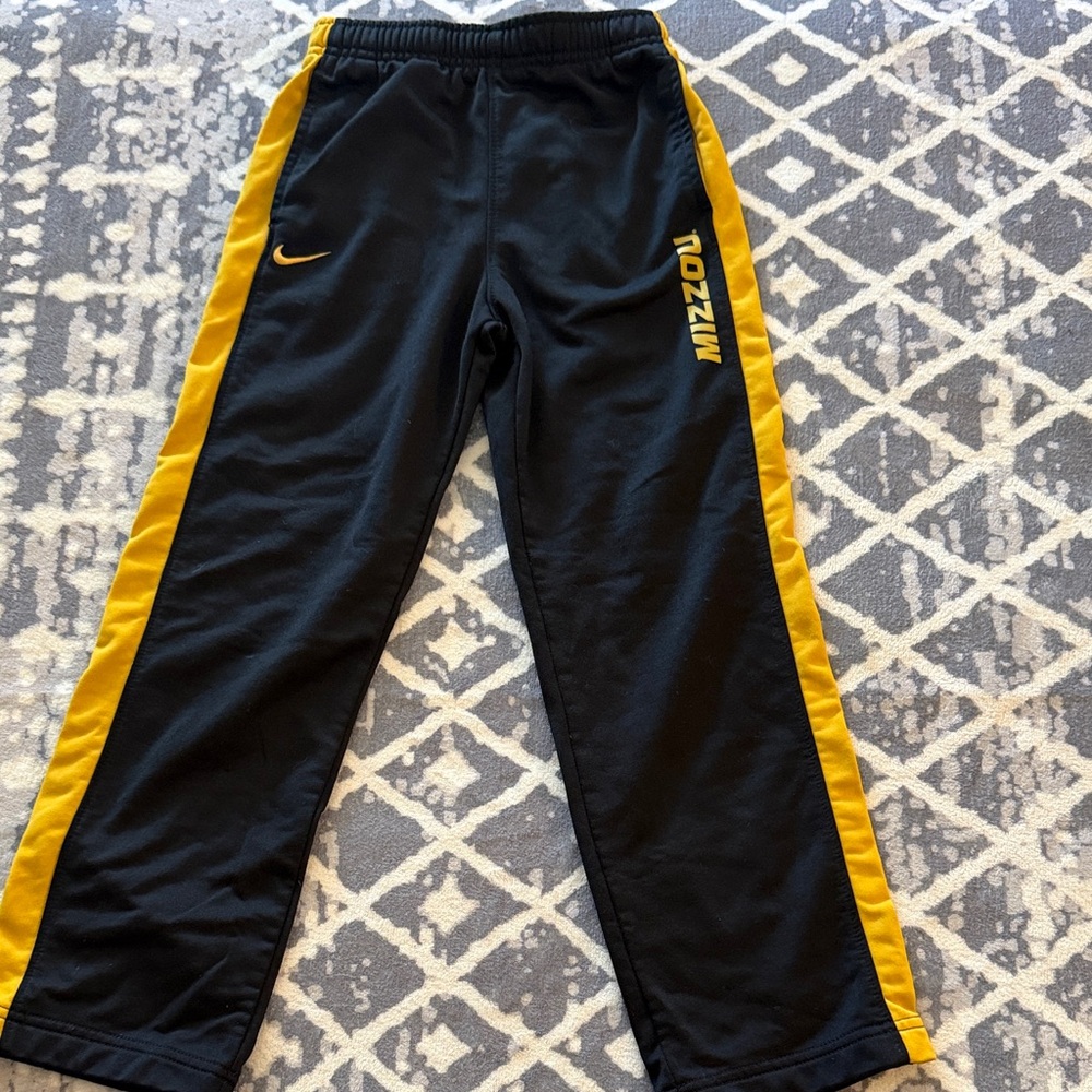 Nike Kids Black and Yellow Joggers